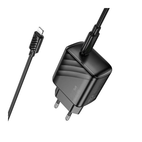 МЗП Hoco CS24A PD 25W/3A (1USB-C) + cable Type-C to Lightning black 38280 фото