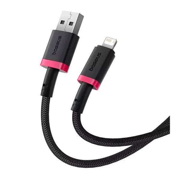 USB Cable Baseus Dura Series Fast Charging Lightning 2.4A (2m) black/red 47176 фото