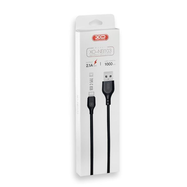 USB Cable XO NB103 Type-C 2M black 35382 фото