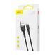 USB Cable Baseus Cafule Lightning 2.4A (0.5m) gray/black 00635 фото 1