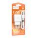 МЗП Hoco C141A 2.1A (2USB) + cable Lightning white 39630 фото 1