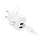 МЗП Hoco C141A 2.1A (2USB) + cable Lightning white 39630 фото 2