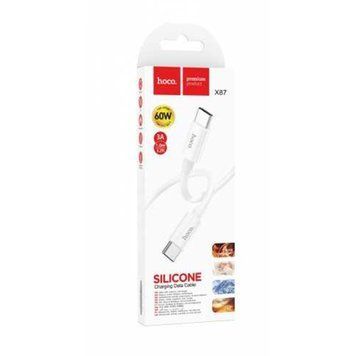 Cable Hoco Type-C to Type-C X87 60W/3A 1m white 39685 фото
