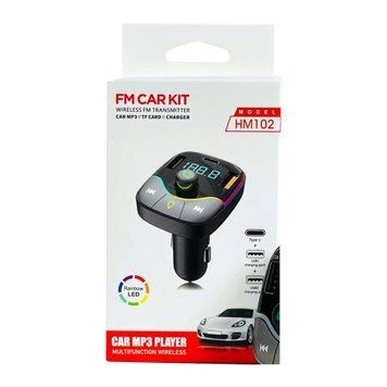 FM трансмістер Bluetooth FM-HM102 PD20W3A black 40275 фото