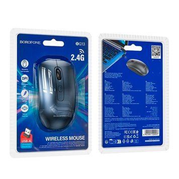 Мишка Bluetooth Borofone BG13 black 45525 фото