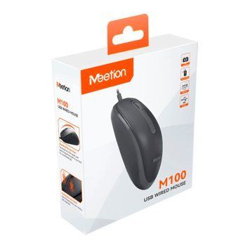 Мишка дротова Meetion M100 black 48324 фото