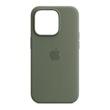 Silicone case iPhone 14 with MagSafe olive 42075 фото