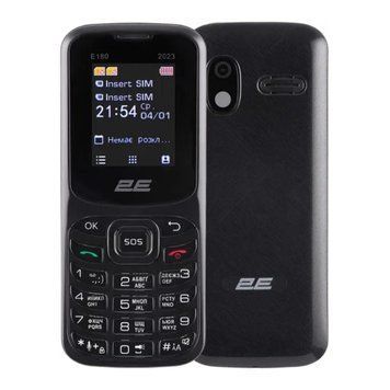 Телефон 2E E180 2023 Black UA 36465 фото