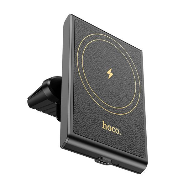 Автотримач з бездротовою зарядкою Hoco HW19 15W black 43863 фото