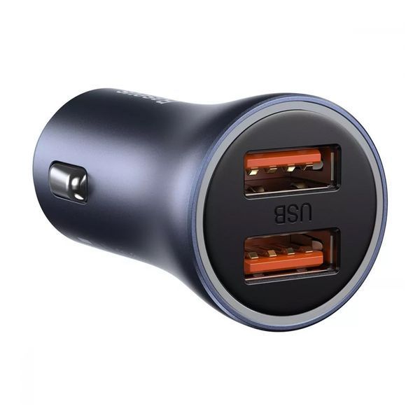АЗП Baseus Golden Contactor Pro 40W (2USB) + Cable Type-C 5A (1m) dark gray 25678 фото