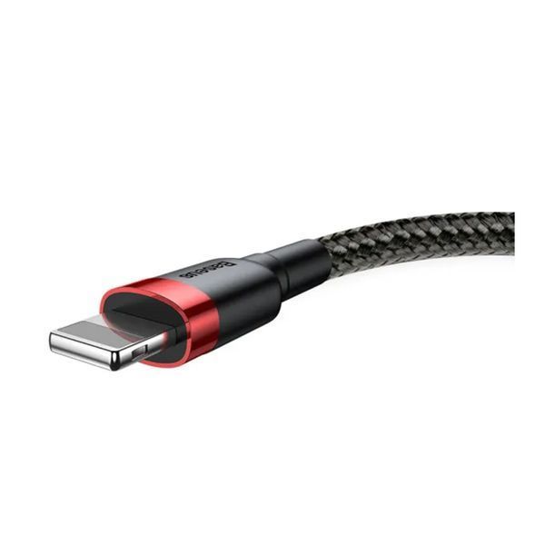 USB Cable Baseus Cafule Lightning 2.4A (0.5m) red/black 00636 фото