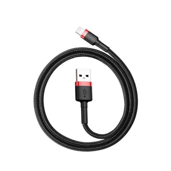 USB Cable Baseus Cafule Lightning 2.4A (0.5m) red/black 00636 фото