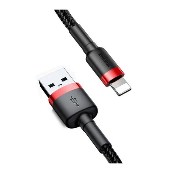 USB Cable Baseus Cafule Lightning 2.4A (0.5m) red/black 00636 фото