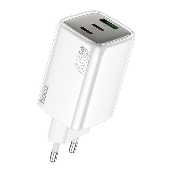 МЗП Hoco N49 PD 65W (1USB/2USB-C) white 20757 фото