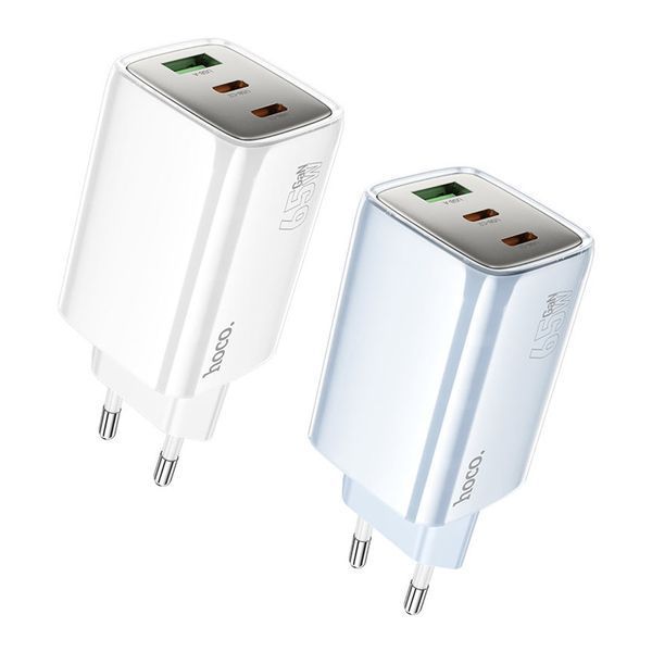 МЗП Hoco N49 PD 65W (1USB/2USB-C) white 20757 фото