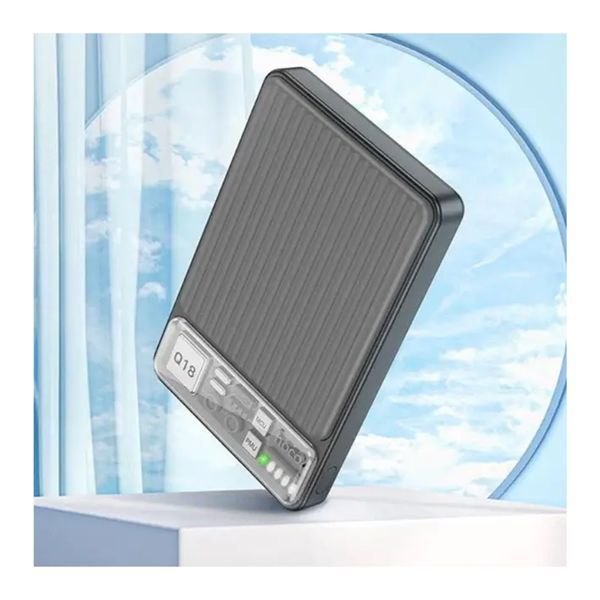 Power bank 10 000 mah Hoco Q18 22.5W fully compatible with magnetic fast charging Black 00067 фото