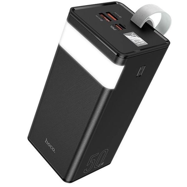 Power bank 50 000 mAh Hoco J86A 22.5W PD/QC 3.0 2USB/Type-C LED Lamp LED Display black 29796 фото