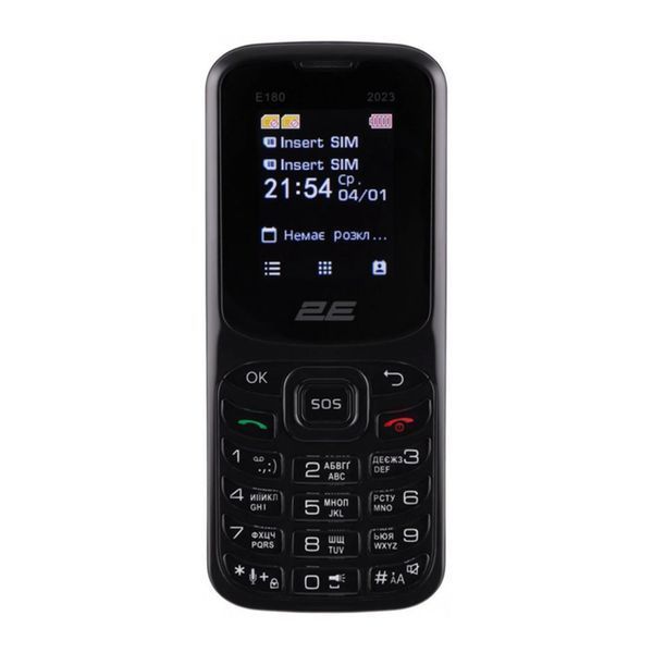 Телефон 2E E180 2023 Black UA 36465 фото