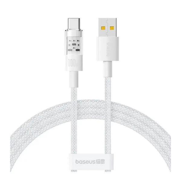 USB Cable Baseus Gem Fast-Charging Type-C 100W (1m) white 47177 фото