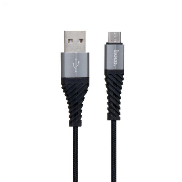 USB Cable Hoco Micro usb X38 2.4A 1m black 20751 фото