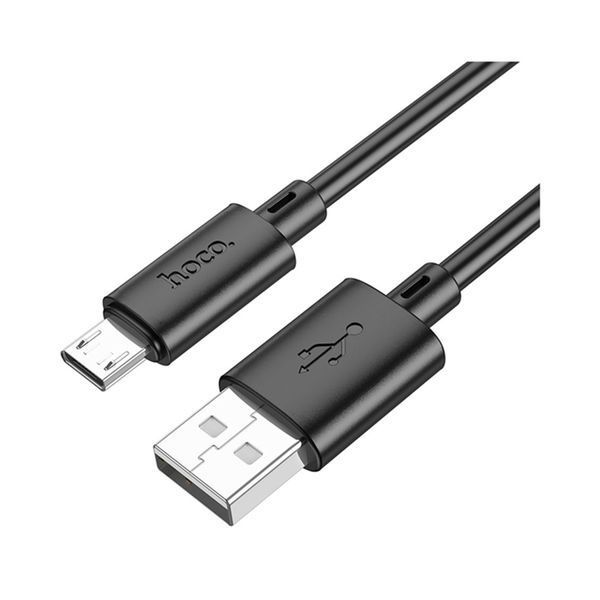 USB Cable Hoco Micro usb X88 2.4A 2m black 07243 фото
