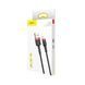 USB Cable Baseus Cafule Lightning 2.4A (0.5m) red/black 00636 фото 1