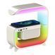 Колонка Bluetooth HM-G3 + бездротова зарядка + годинник +світильник white 37855 фото 1