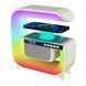 Колонка Bluetooth HM-G3 + бездротова зарядка + годинник +світильник white 37855 фото 2