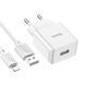 МЗП Hoco C106A 10.5W/2.1A + cable Lightning white 30635 фото 2