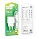 МЗП Hoco C106A 10.5W/2.1A + cable Lightning white 30635 фото 1