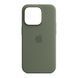 Silicone case iPhone 14 with MagSafe olive 42075 фото 1