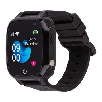 Дитячий годинник AmiGo GO 008 Milky GPS WI-Fi Black UA 08278 фото