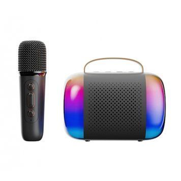 Колонка Bluetooth K21 1 мікрофон дитяче караоке black 39042 фото