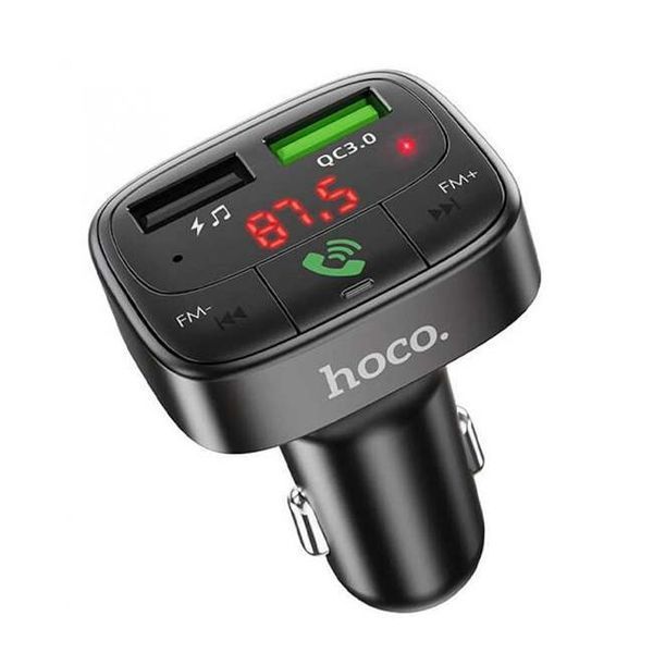 FM трансмістер Bluetooth Hoco E59 QC3.0 black 08355 фото