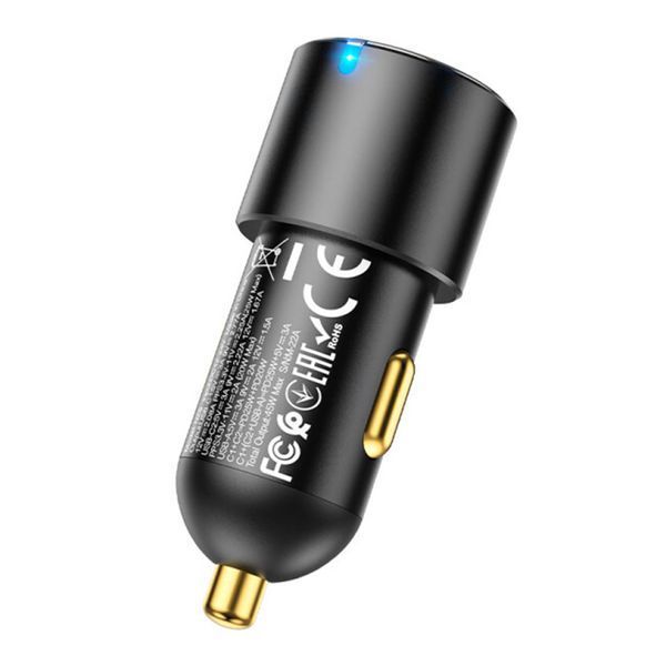 АЗП Hoco NZ6 PD 45W/3A QC3.0 (USB-2USB-C) black 31333 фото