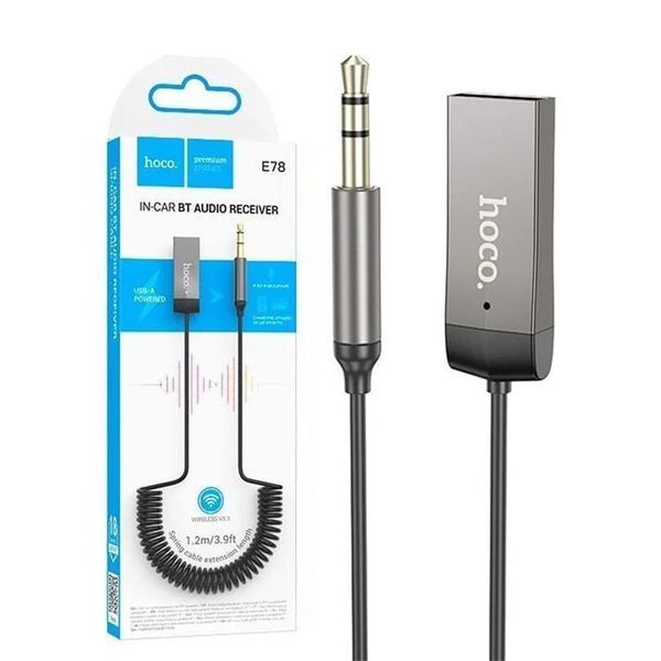 Bluetooth Audio Reciver Hoco BT E78 grey 42168 фото