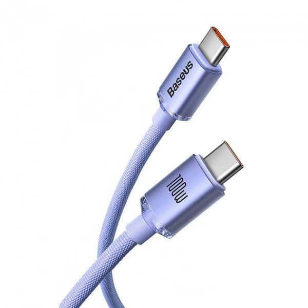 USB Cable Baseus Crystal Shine Series Type-C 100W (1.2m) purple 10360 фото
