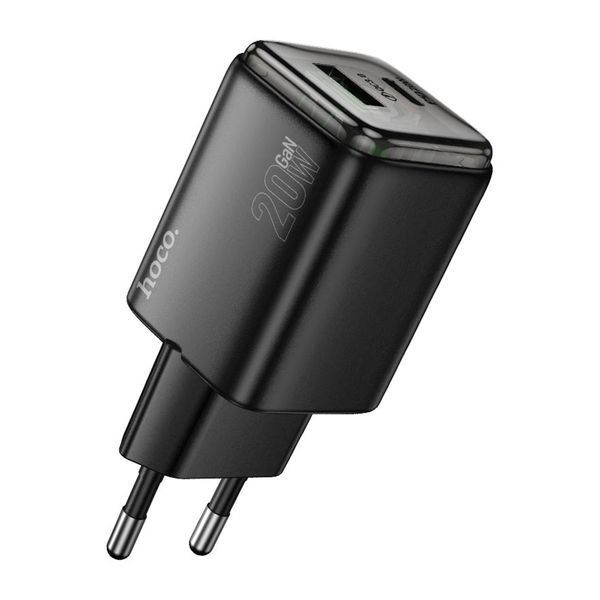 МЗП Hoco N52 PD 20W (1USB/1USB-C) black 18243 фото