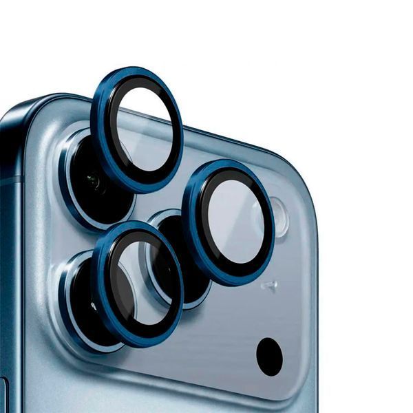 Скло на камеру роздільне iPhone 17 Pro/17 Pro Max Deep Blue 45209 фото