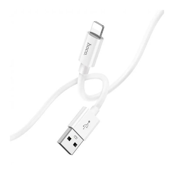 USB Cable Hoco Lightning X87 2.4A 1m white 39686 фото