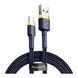 USB Cable Baseus Cafule Lightning 2.4A (1m) gold/blue 00638 фото 2