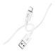 USB Cable Hoco Lightning X87 2.4A 1m white 39686 фото 3