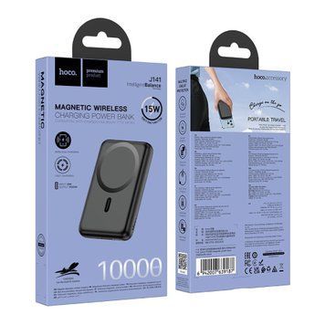Power Bank 10 000 J141  PD20W magnetic fast charging black 20593 фото