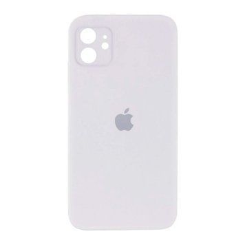 Silicone case Full square close camera iPhone 11 white 27610 фото