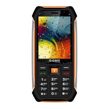 Телефон Sigma X-style 323 RAIN Black-Orange UA 45060 фото