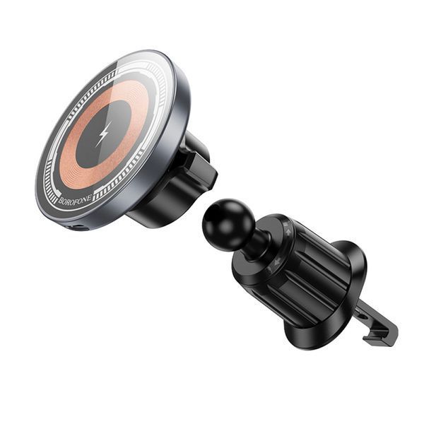 Автотримач з бездротовою зарядкою Borofone BH211 5W/7.5W/10W/15W black 43865 фото