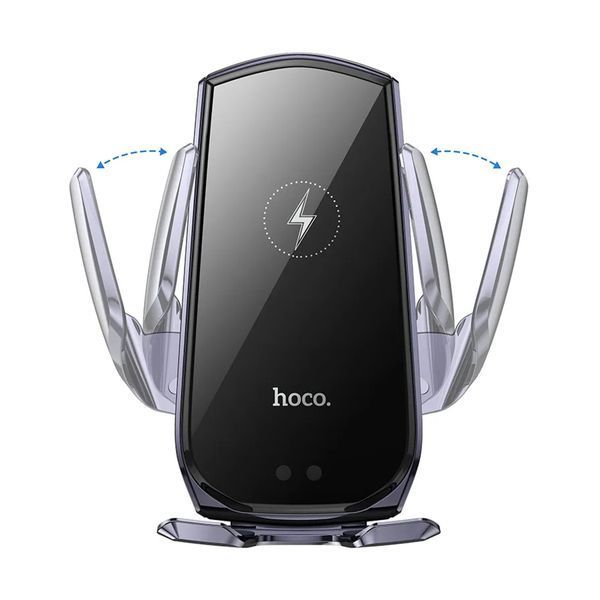 Автотримач з бездротовою зарядкою Hoco CA202 Plus 15W black 41342 фото