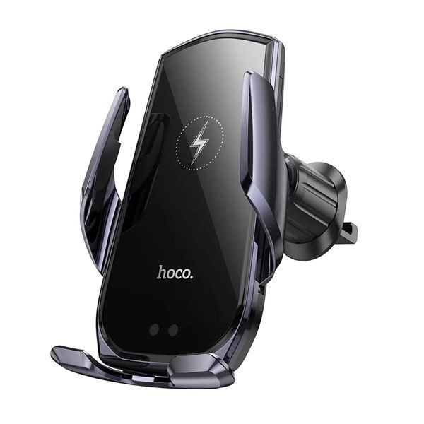 Автотримач з бездротовою зарядкою Hoco CA202 Plus 15W black 41342 фото