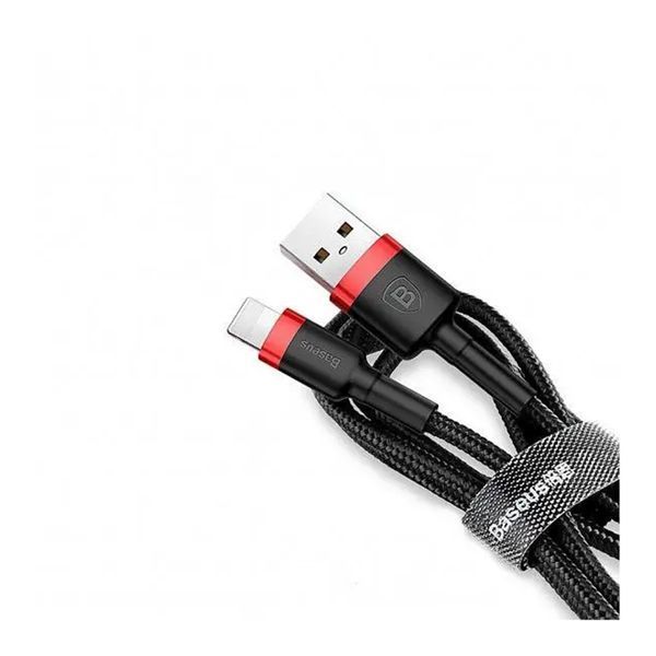 USB Cable Baseus Cafule Lightning 2.4A (1m) red/black 01895 фото