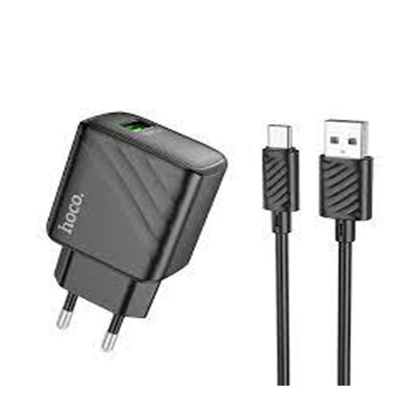 МЗП Hoco CS21A 18W/3A + cable Type-C black 33748 фото